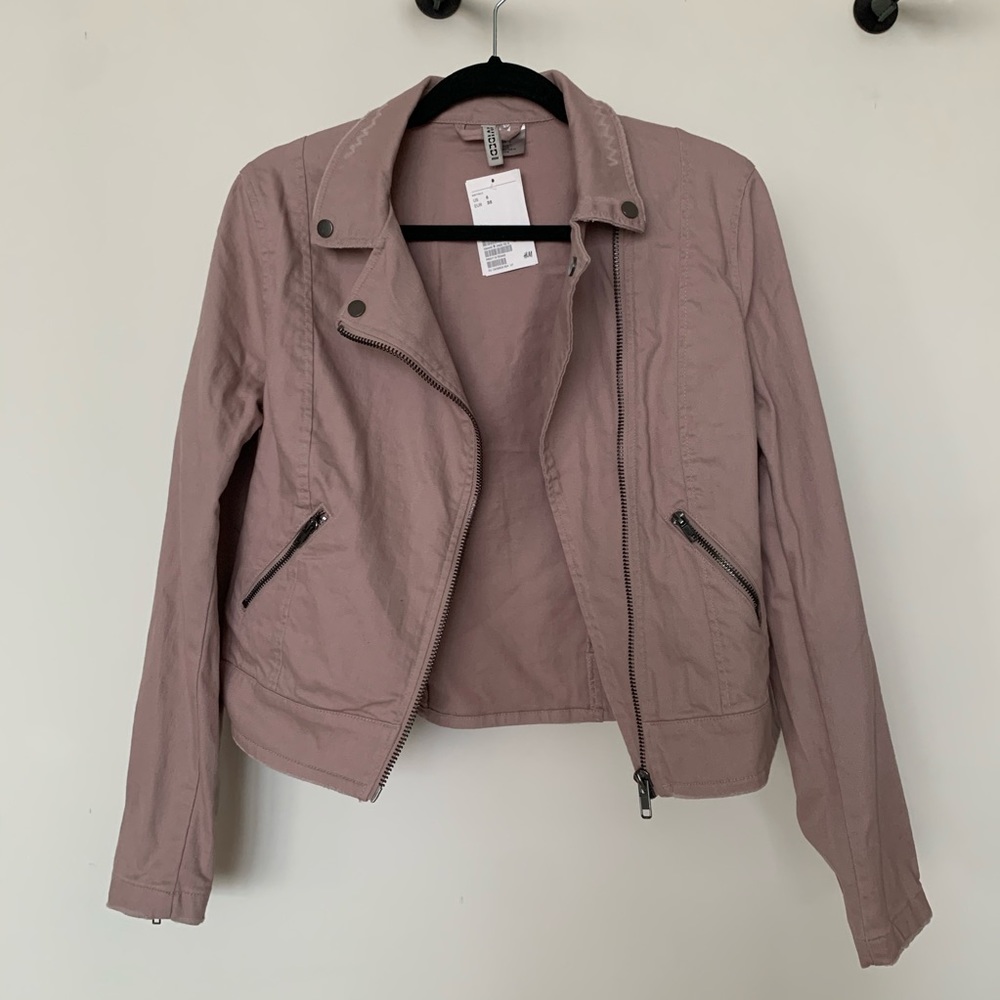 Dusty Pink Moto Jacket NWT